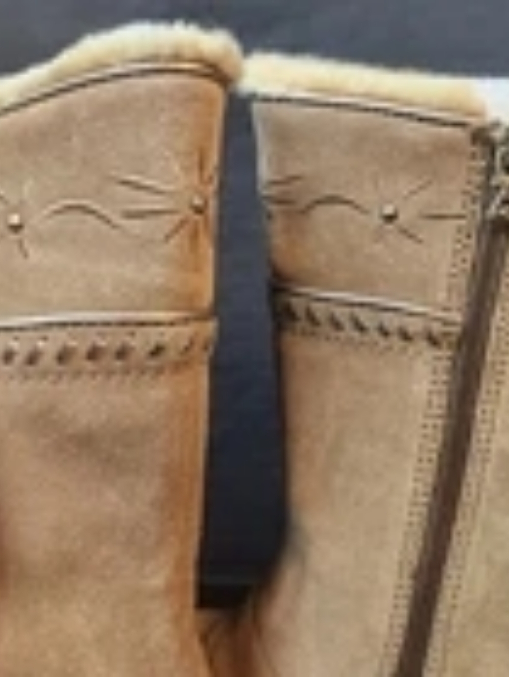 Brilliant Women Sz 6 Honey Brown/Tan Suede Faux Fur Waterproof 1/2 Calf Boot NIB - Picture 12 of 16
